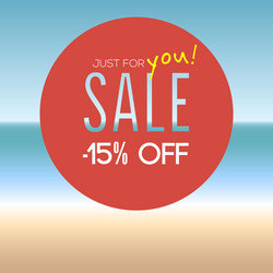 summer sale with percentage vector