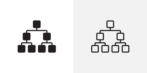 chart tree icons pack for apps and ui ux desigs vector image