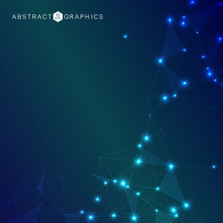 geometric abstract background with connected line vector image