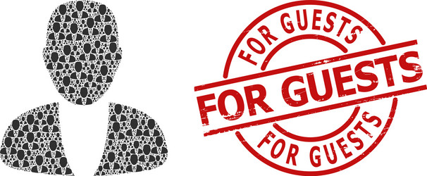guy person icon recursion composition and textured vector image