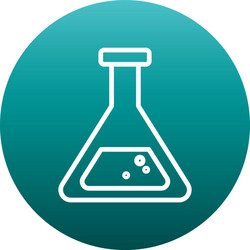 Isolated chemistry flask block gradient style icon vector