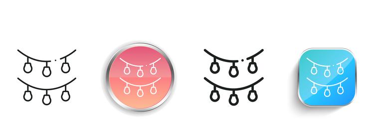 lights icon thin linear regular and button style vector image