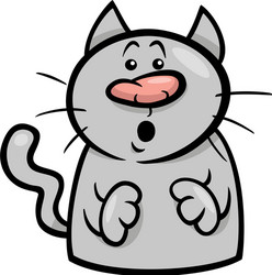 Mood surprised cat cartoon vector