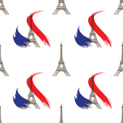 Parisian Eiffel Tower Pattern vector image
