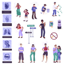 Smoking infographics flat template Royalty Free Vector Image
