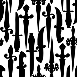 graphic ornate knifes Vector Image