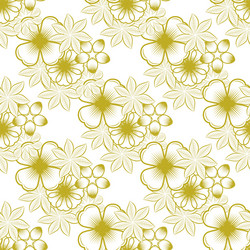 Golden Floral Seamless Pattern Royalty Free Vector Image