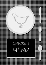 chicken menu vector