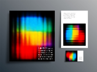 Gradient design set for brochure flyer cover vector