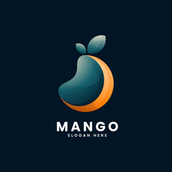 Mango gradient color template logo icon Royalty Free Vector