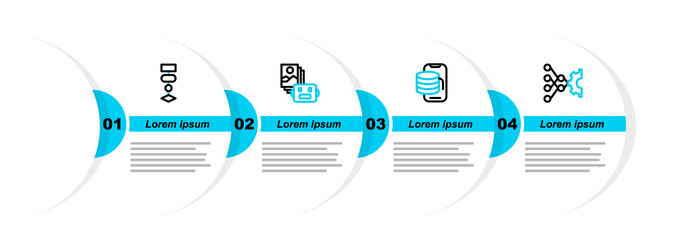 Set line neural network cloud technology data vector