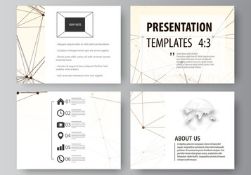 set of business templates for presentation slides vector image