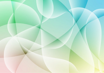 abstract curve wave line green soft color vector image
