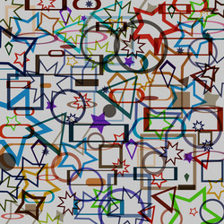 background of randomly scattered objects vector image