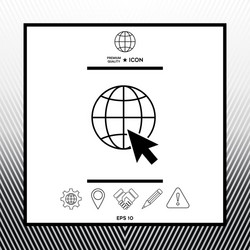 go to web internet icon vector image