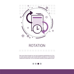 rotation update application process web banner vector