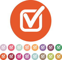 Check icon checkmark and checkbox yes vector