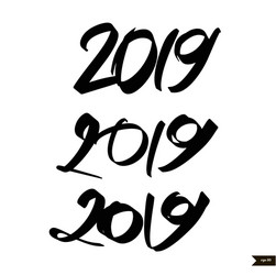 Chinese calligraphy for 2019 new year of the pig vector