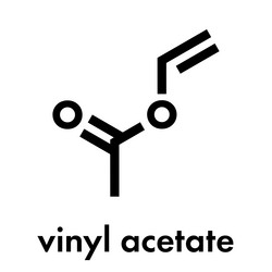 Vinyl acetate polyvinyl pva pvac glue Royalty Free Vector