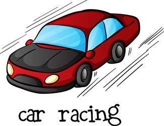 a car racing vector