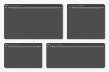 blank web browser window with tab toolbar vector image