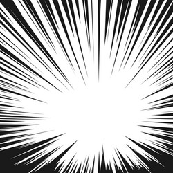 Comic book radial speed lines manga frame vector