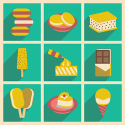 flat with shadow concept and mobile application vector image