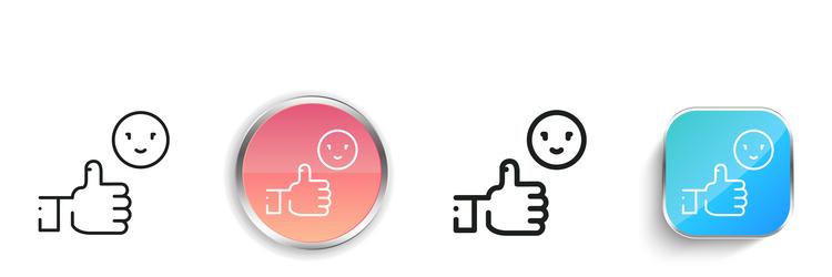 like icon thin linear regular and button style vector image