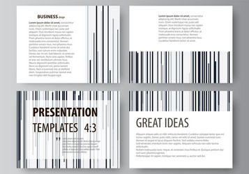 Set of business templates for presentation slides vector