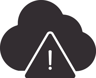 alert icon cloud computing data warning vector image