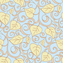 Autumn blue seamless pattern Royalty Free Vector Image