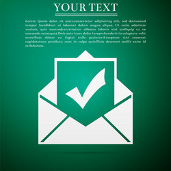 envelope with document and check mark icon vector image