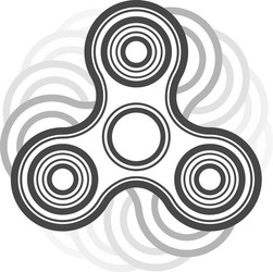Fidget Spinner Icon - Line Art Vector Image