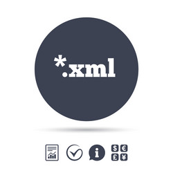 file document icon download xml button vector image