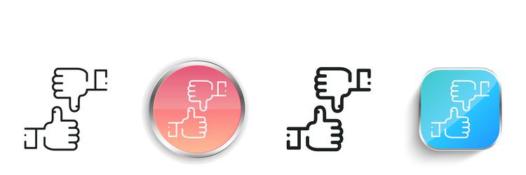 like icon thin linear regular and button style vector image