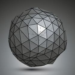 distorted metallic dimensional abstract object vector image