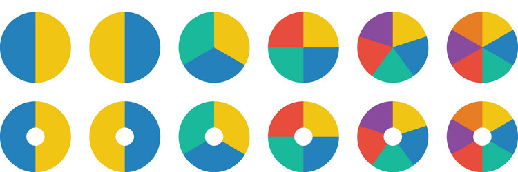 Pie chart icon graph diagram symbol for big data vector