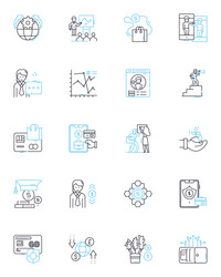 tokenization linear icons set encryption vector image