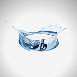 Transparent water splash isolated on light vector