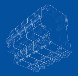 Automatic circuit breaker concept vector