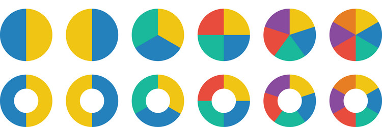pie chart icon graph diagram symbol for big data vector image