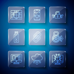 set line create account screen internet of things vector image