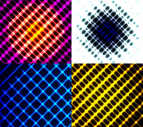 set of dark abstract spectrum background lines vector image