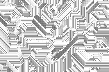 Abstract Microchip Circuit Background vector image