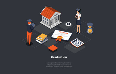 Concept of graduation end school vector