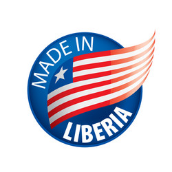 liberia flag on a white Vector Image