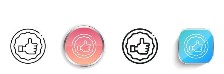 like icon thin linear regular and button style vector image