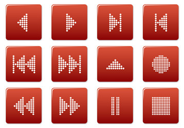 Multimedia navigation buttons Royalty Free Vector Image