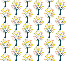 seamless pattern colourful trees with multi vector image