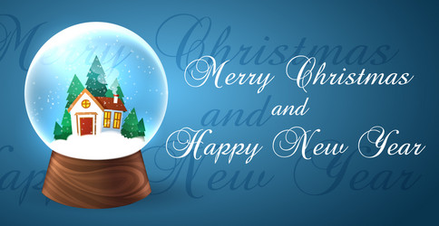 snowglobe banner for xmas holiday vector